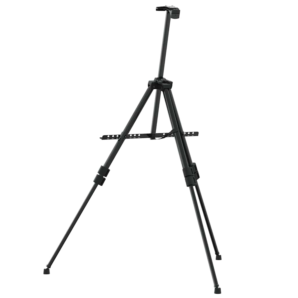 Staffelei Verstellbar Schwarz Metall mit Tragetasche, Höhe 51,5-165 cm, stabiler Stand, vielseitig für Präsentation, Workshop, Meeting, Flipchart, Whiteboard, Schreibtafel