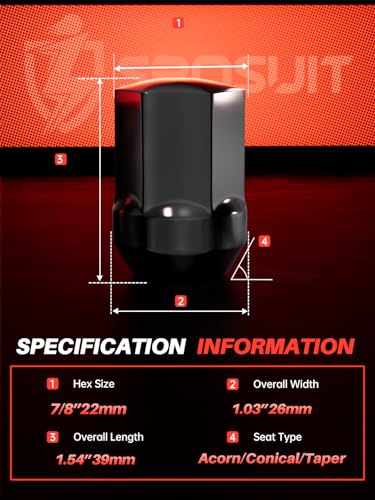 Image of Sposuit 9 /16-18 Lug Nuts - Replacement for 2002-2011 RAM 1500 - OEM Factory Style Closed End Black Lug Nut(20 Pcs)