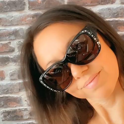 Fit Over Cat Eye Rhinestone Polarized Fashion Sunglasses for Women and Men3