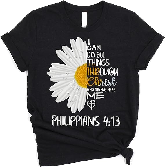 Love in Faith| I Can Do All Things Through Christ | Faith-Based Apparel Shirt | Heather Deep Teal | Unisex