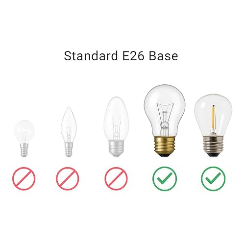 Miniatura 4 de Enchufes de tapa de seguridad para luces de cadena, diseño mejorado, enchufes de luz empotrados y estándar (5)