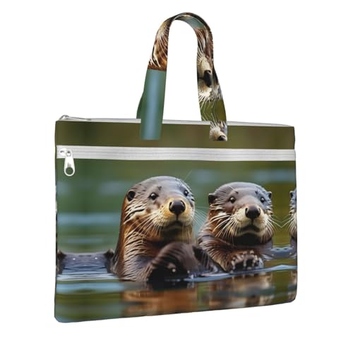 Otters Canvas Document Bag Briefcase For Professionals And Executives2