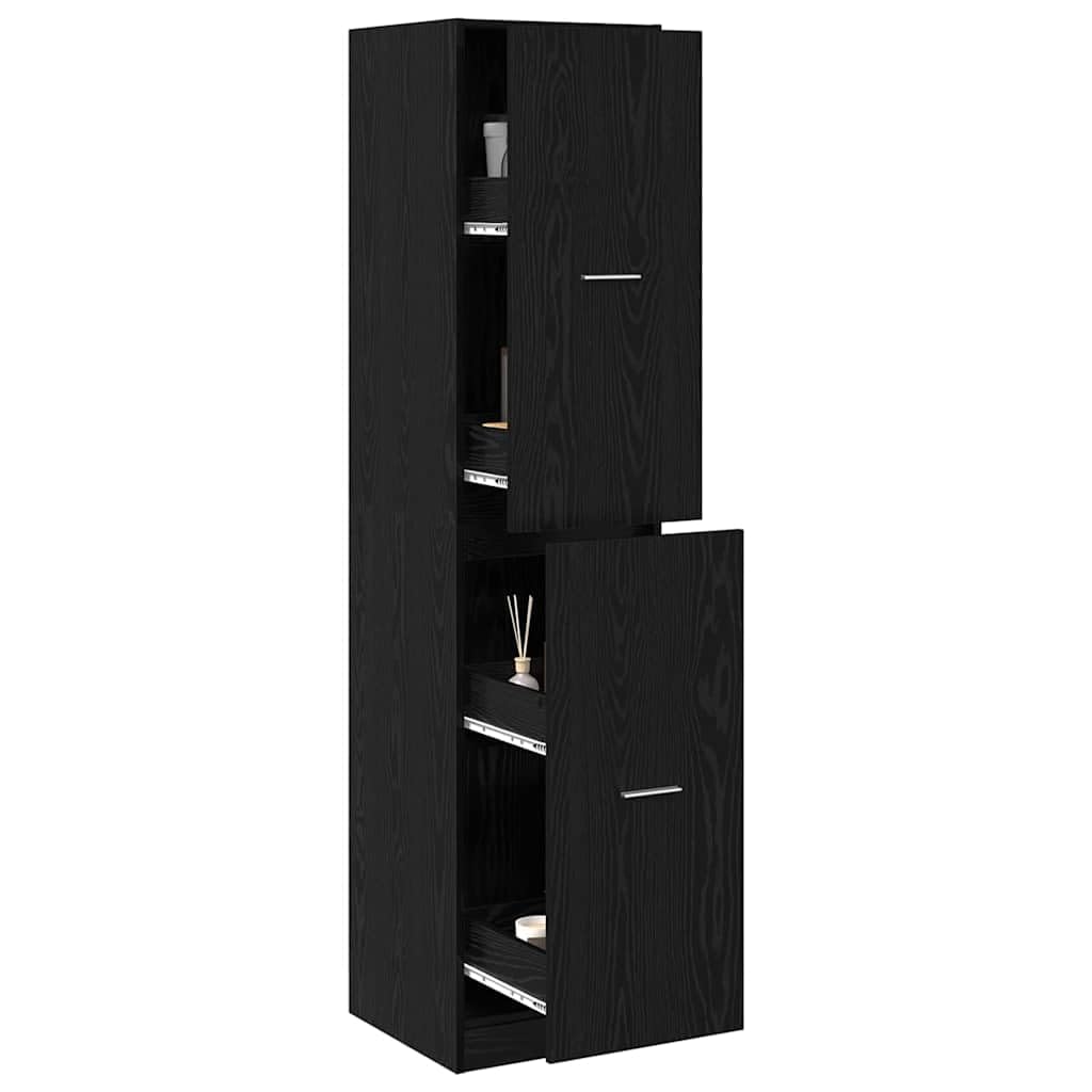 Armadietto per farmacie, effetto rovere, in legno, 40 x 41 x 174,5 cm, con cassetto, spazio e scomparti, per ufficio e soggiorno, design moderno