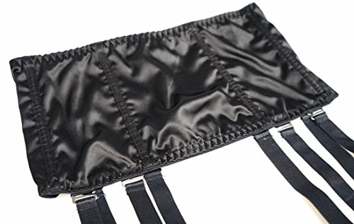 Tvrtyle Women Stain 8 Straps Black Removable Metal Buckles Sexy Garter Belt For Stockings Fishbone Waist Trainer S5078S (Small) #TOP4