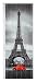 Produktbild Falttür Schiebetür Tür Kunststofftür mit Motiv Eiffelturm Paris bunt farben Höhe 202 cm Einbaubreite bis 83 cm Doppelwandprofil Neu