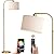 FINNCHY Gold Floor Lamp with Remote Control, 1200 Lumens Adjustable Height Dimmable Arc Floor Lamp for Living Room, Modern Gold Standing Lamp for Bedroom, Office, LED Smart Bulb Included