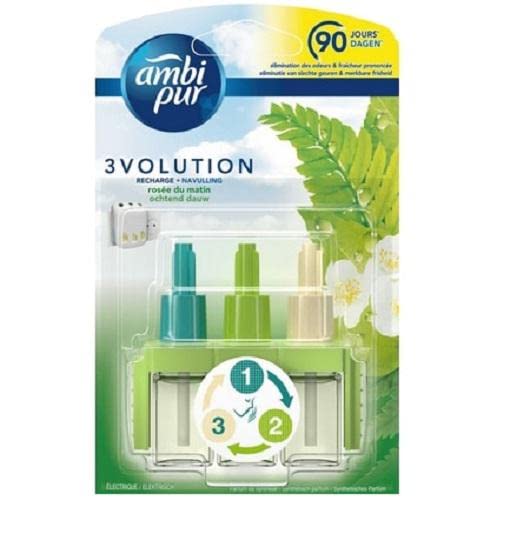 Paquete de 6 recargas AMBI PUR 3volution – Rocío de la mañana (Ochtend dauw) – 20 ml
