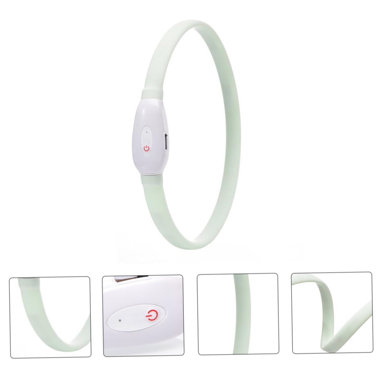 Toddmomy 2juegos Collar Led USB Recargable para Collar Luminoso De Visibilidad Nocturna para Material Resistente y Cómodo