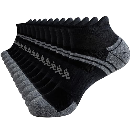 Cirorld Calcetines Tobilleros Hombre 37-42 43-46,Calcetines Hombre Cortos Deportivos Algodón Transpirable Anti-ampollas, 6 Pares Calcetines Running Hombre Acolchados Correr viajar fitness