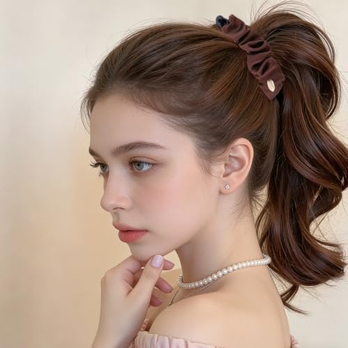 5 piezas de pinzas banana de satén, clips para el cabello con color sólido, tamaño mediano, diseño antideslizante para coletas y peinados para mujeres y niñas miniatura 5
