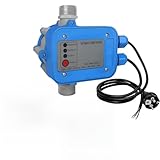 YZNAHRE Druckschalter elektronisch mit Kabel, 10 bar Pumpensteuerung Druckwächter, automatische Steuerung für Hauswasserwerk, Gartenbewässerung und Tiefbrunnenpumpe, Blau