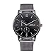 Produktbild Cloodut Analog Quarz Edelstahl Mesh Ultradünne High-End Simple Fashion Herrenuhr Classic Quartz Stainless Steel Watch Klassische Elegant Analog Quarz Kleid Herrenuhr(D)