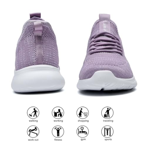 Lamincoa Womens Walking Shoes Slip On Lightweight Memory Foam Cheer Sneakers for Tennis Gym Running Workout Yoga4