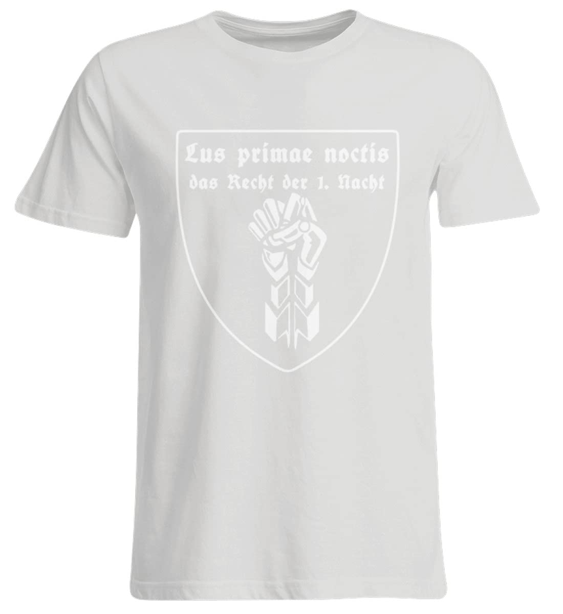 Generisch Camiseta de manga corta con texto en alemán "LUS primae Noctis", talla grande, Ash (Heather)., XXXL