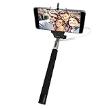[2015 New Version Free Charging Monopod Selfie Stick] BenGoo Extendable No Charger Charging Free No Bluetooth 3.5mm Wired Remote Control Cable Control Selfie Stick Selfie Handheld Stick Monopod Extendable Handheld Pole Holder with Adjustable Phone Holder Mount Holder For iPhone 6 Plus iPhone 6 iPhone 5S iPhone 5C 5 iPhone 4S/ Samsung Galaxy S5 Galaxy S4 S3 S2/ Samsung Galaxy Note 4 Note 3 Note 2 Note 1/ Sony Xperia Z1 Z2 Z3 and Other Smart Phone Screen Below 5.5 inch-Black
