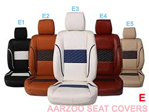AARZOO PU Leatherite Front and Back Seat Cover Set for TATA Tiago (Multicolour)