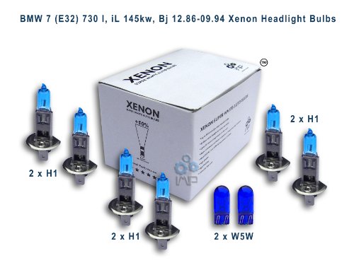 Ampoules de phare effet xénon H1 et W5W en pack de 8 pour l'éclairage de votre voiture