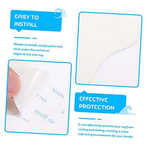 OUNONA 10 Pcs adesivos de carpete tapete antiderrapante Tapetes antiderrapantes tapete branco preto
