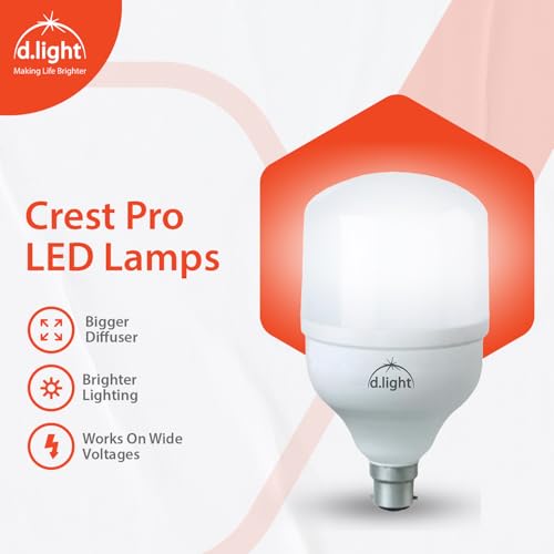 Image of d.light 50W LED Bulb Color for Home & Office have B22 LED Bulb Base with High Voltage Protection and Eco Friendly Energy Efficient, Pack of 1