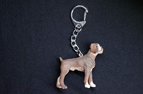 Miniblings Boxer Schlüsselanhänger Hund Haushund Haustier - Handmade Modeschmuck I I Anhänger Schlüsselring Schlüsselband Keyring
