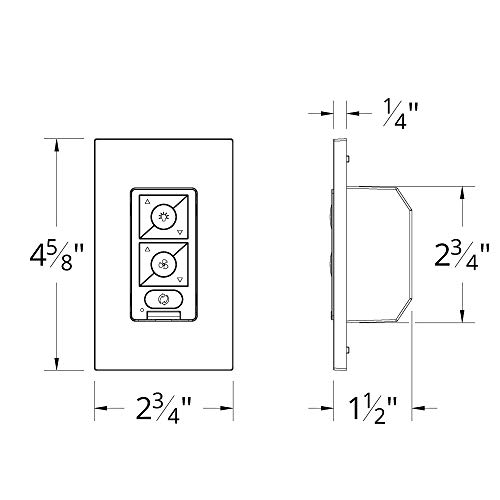 Wac Lighting WC20-WT 6-Speed Bluetooth Ceiling Fan Wall Control thumb #2
