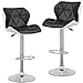 WeFun Tabouret de Bar Lot de 2 poignée réglage en Hauteur Rotatif à 360 Dégrées (Noir+Blanc)