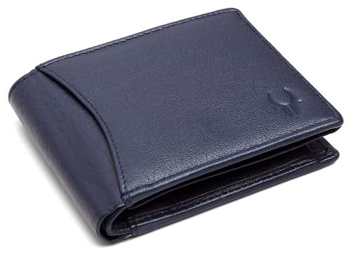 Image of WildHorn India Blue Leather Men's Wallet (RAKHIGIFT1173 Blue)