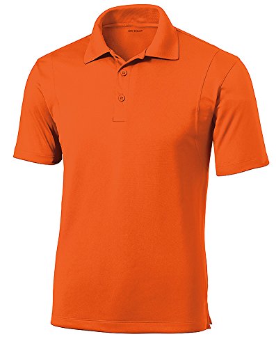 Polo de golf en micropiqué homme Dri-Equip orange évacuation humidité 3XL
