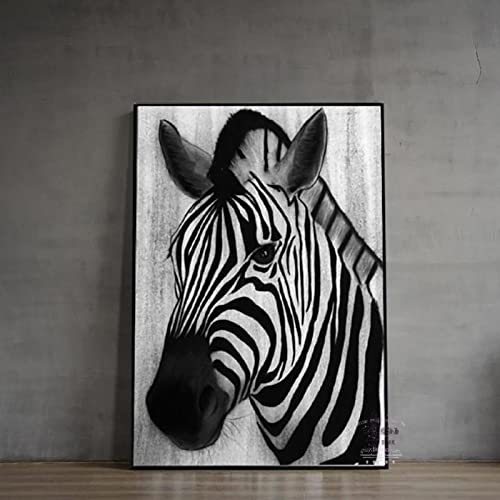 Tableau zèbre noir et blanc pour sublimer la décoration de votre salon