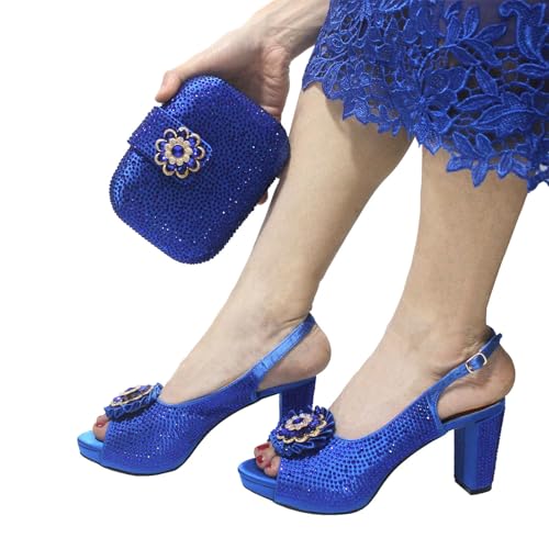 Womens 2025 Italian Wedding Shoes Set Bridal Pumps and Matching Evening Party Luxury Sparkly Rhinestone Purse