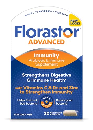 Florastor Select Immunity Boost Daily Probiotic & Immune Support Supplement for Women and Men,...