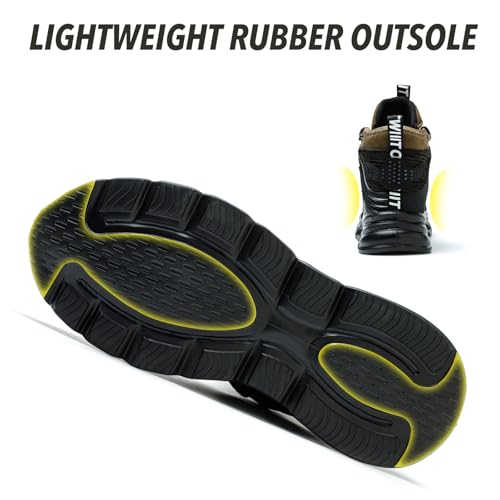 Image of Nutropa Steel Toe Boots for Men Women, Lightweight Work & Safety Shoes Outdoor Protection Footwear Puncture Proof Industrial and Construction Shoes