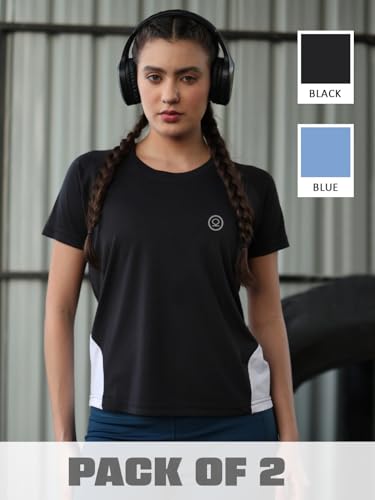 Image of CHKOKKO Gym Tshirt for Women Workout Dry Fit t Shirt Sports Tshirt Lightweight Round Neck Breathable Half Sleeve Activewear Mesh Running Yoga Tops for Woman