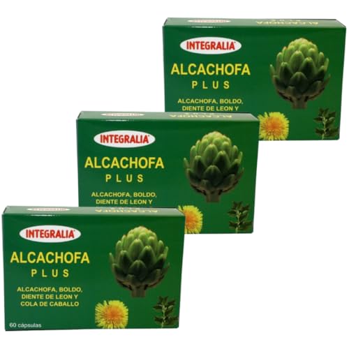 Integralia Alcachofa Plus - Pack Ahorro 3 x 60 capsulas - Con Alcachofa, Cola de Caballo, Diente de León y Boldo - Contribuye a la Salud Digestiva