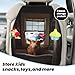 Gjieliness Cute Highland Cow In The Bathtub Car Seat Back Kick Protectors,2 Pack Kick Mats With Storage Pockets For Vehicles To Protect From Dirt Mud Scratches