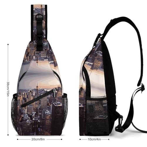 Cross Body Bags New York City Printed Sling Bags Chest Pack Travel Chest Bag Cross Body Shoulder for Men Women2