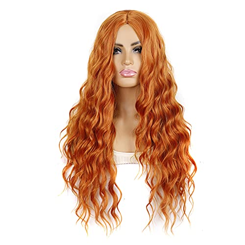 Perruque longue bouclée anime à coiffure couleur volumineuse - 2