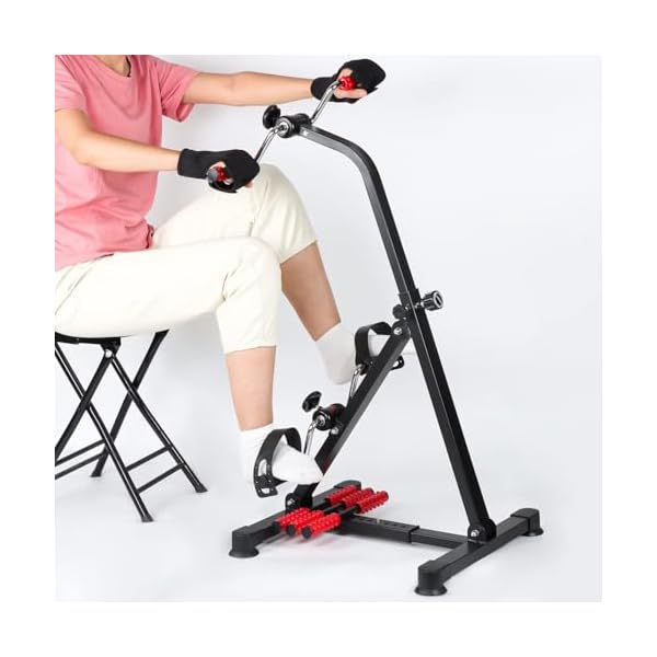 Strength Fitness Master Gym Mini Exercise Bike Portable Home Pedal Exerciser Home Gym Fitness Leg Arm Cardio Training For Pregnant Women, Elderly, Disabled, Men, Physio Bike,Black