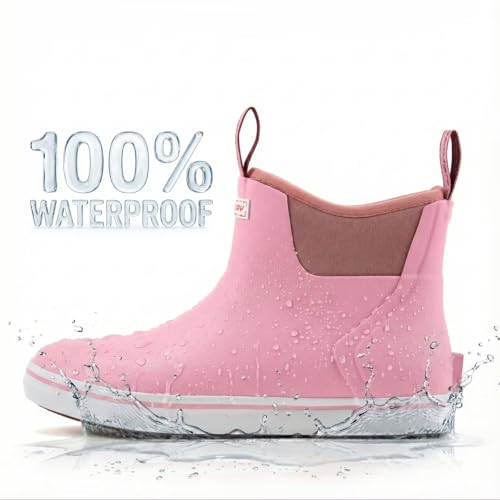 Image of SUREWAY Women's Deck Boots Professional Non-Slip Fishing & Ankle Deck Boot Waterproof Rain Boots