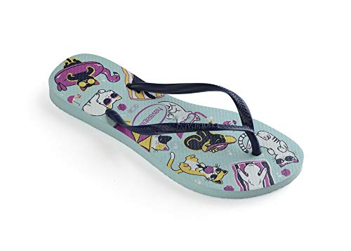 Chinelo Slim Pets, Havaianas, Meninas, Azul Ceu, 29/30