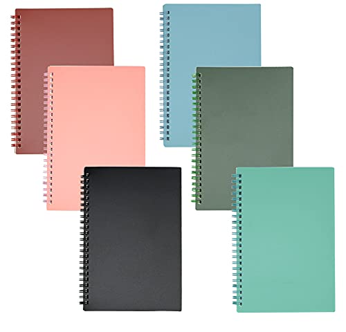 Yansanido 6pcs Grid Notebooks Spiral Notebooks (A5) 5.7