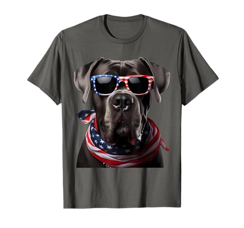 American Cane Corso Dog 4 de julio Incependence Day Dueño Camiseta