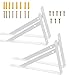 4PCS Soportes de Estante, 150 x 95mm Soportes Estantes Triangulares, Pared Resistente Soportes Metal Escuadras, Blanco Escuadras Estanterías con Tornillos Para Cobertizo,Estantes Madera,Tablas Andamio