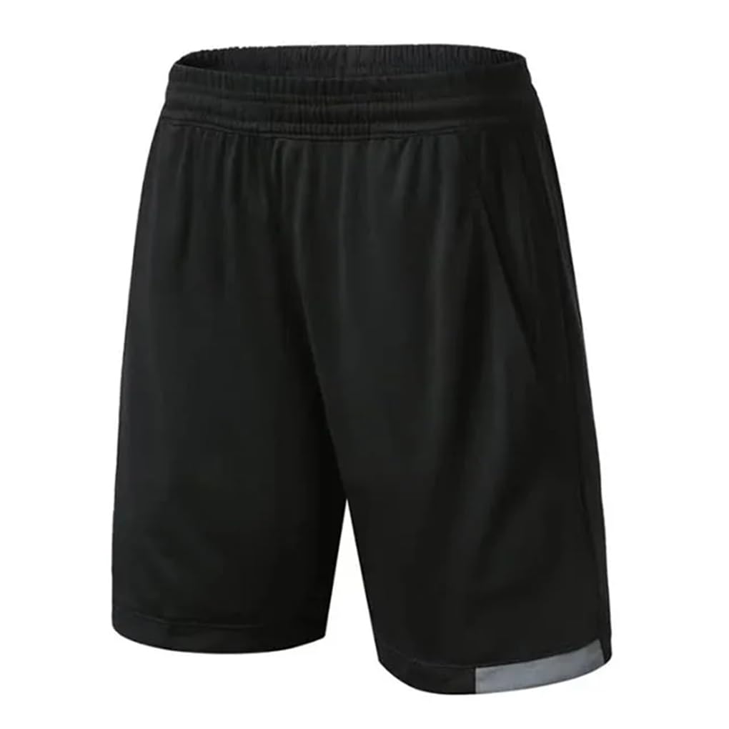REHJJDFD Men Solid Shorts Fitness Workout Runing Shorts Tennis Shorts Sports Shorts Black 3XL