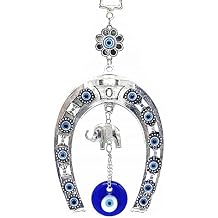 Blue Evil Eye Horse Shoe Car Wall Hanging Decor Protection Amulet Blessing Gift