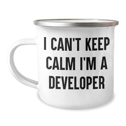 I Can't Keep Calm I'm A Developer Developer Gifts Christmas Funny Camping Mug