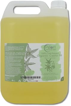 Pure Cold Pressed Organic Castor Oil Vegan, Hexane Free, BP Grade, Non-GMO 5 litres