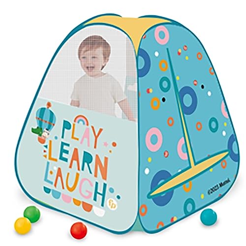Fisher Price - Tienda Infantil Plegable - Tienda de campaña Infantil con diseño Animales Selva - con Ventanas para Mayor ventilación - Dimensiones 72x50x42cm (Deqube 920D00174)