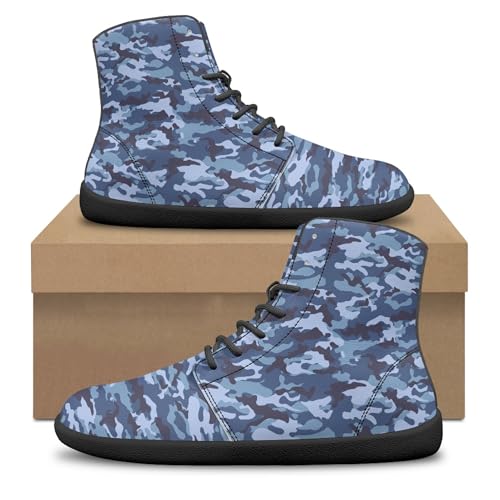 Image of Fashion Print Womens Mens High Top Barefoot Sneakers Flat Shoes