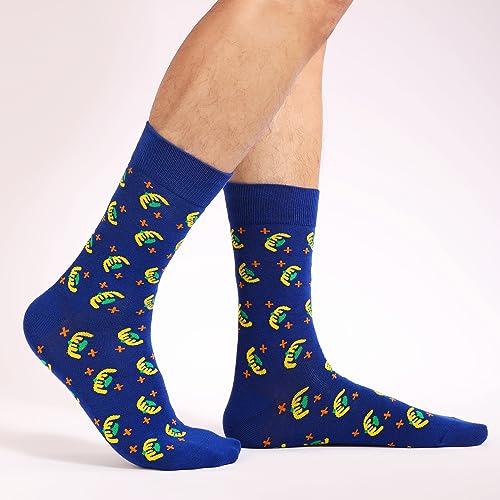 Image of HHX YONLEE Dress Socks 5 /6 /10 Pairs Crew Argyle Colorful Cotton Novelty Casual Happy Fun
